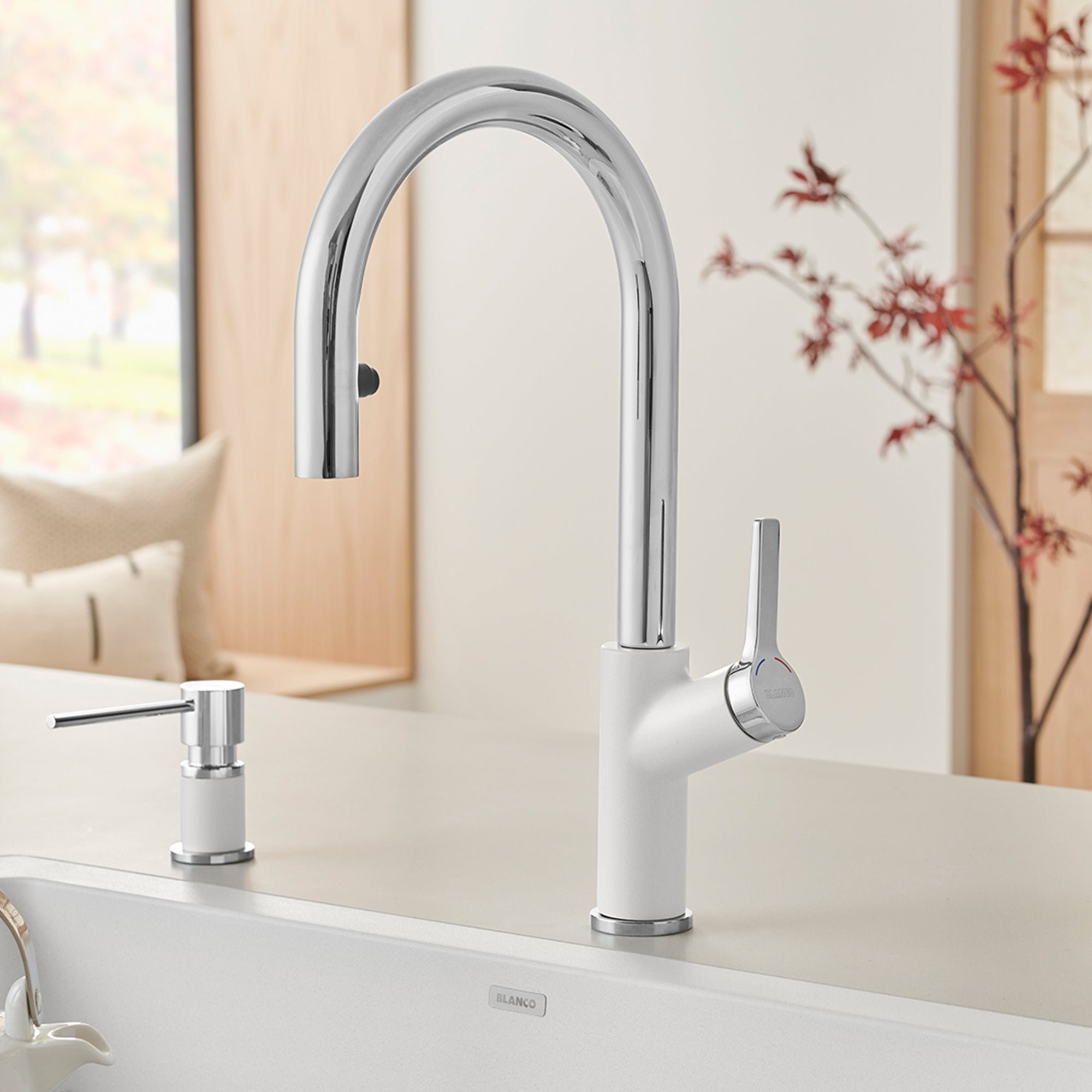 BLANCO Urbena Pull-Down Kitchen Faucet with SILGRANIT Finishes