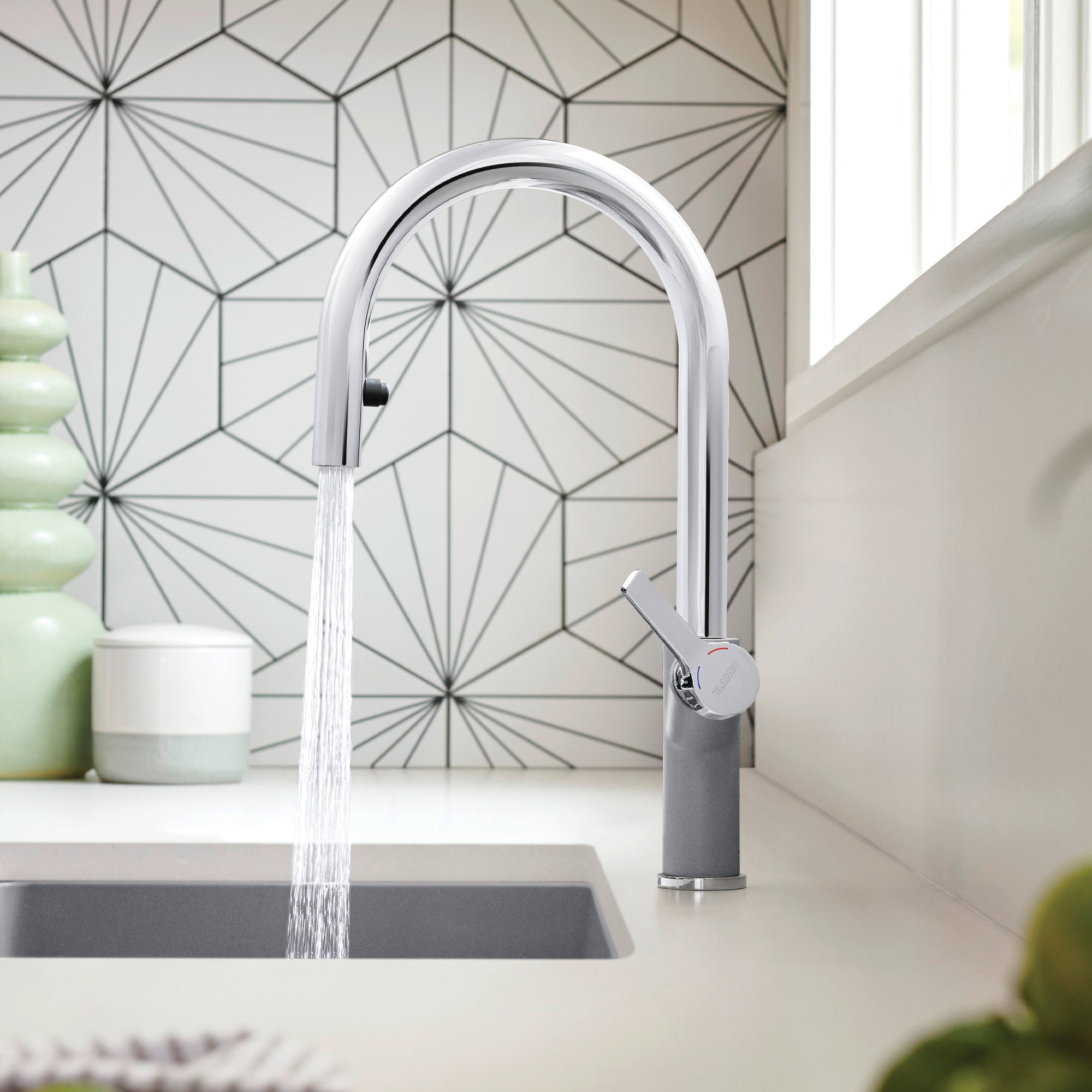 BLANCO Urbena Pull-Down Kitchen Faucet with SILGRANIT Finishes