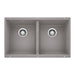 BLANCO 30" Equal Double Bowl Undermount Precis SILGRANIT Kitchen Sink-DirectSinks