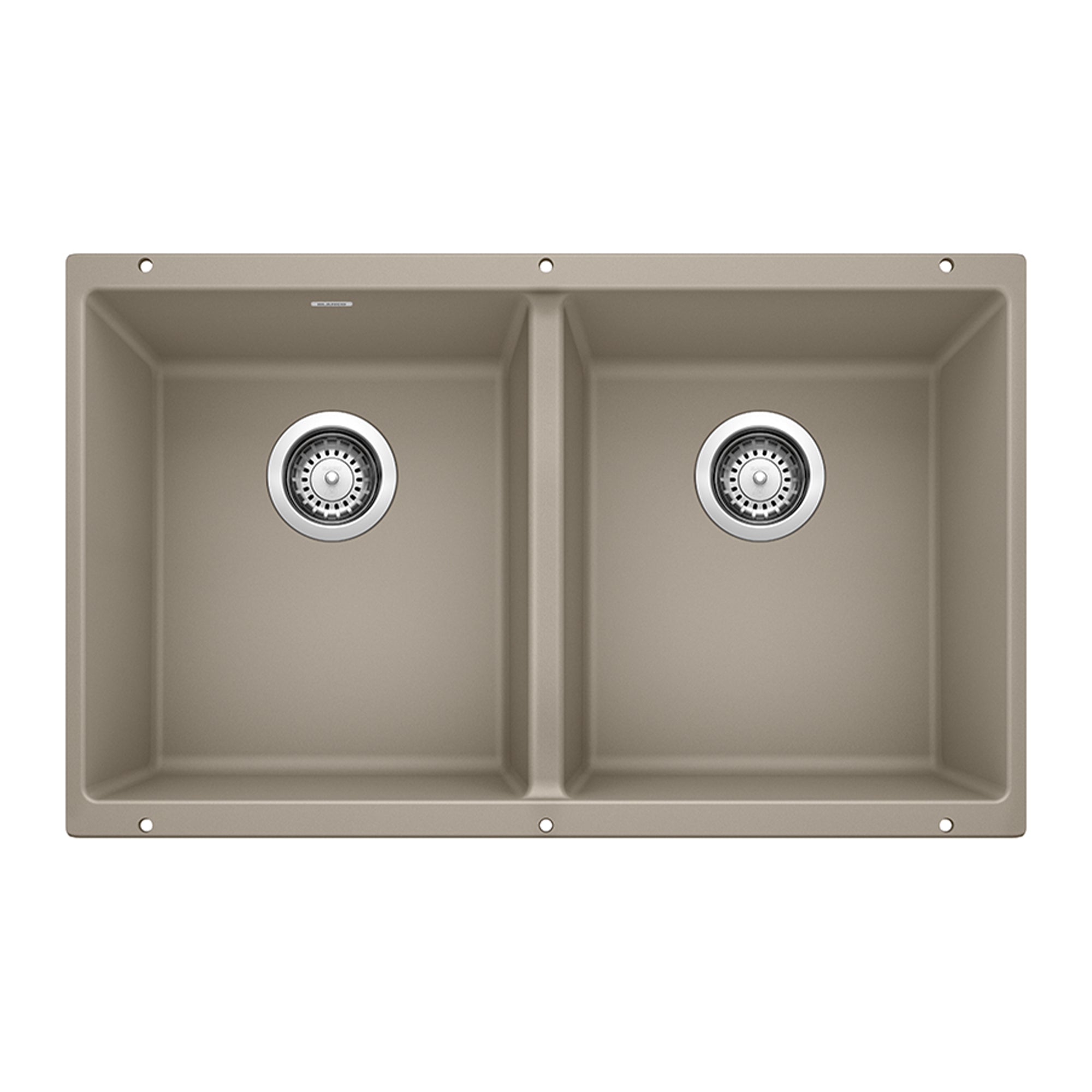 BLANCO 30" Equal Double Bowl Undermount Precis SILGRANIT Kitchen Sink-DirectSinks