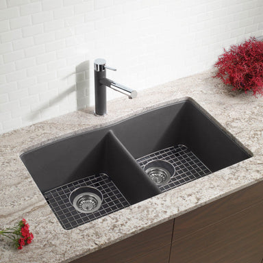 BLANCO 32" Diamond 50/50 Double Bowl SILGRANIT Kitchen Sink-DirectSinks