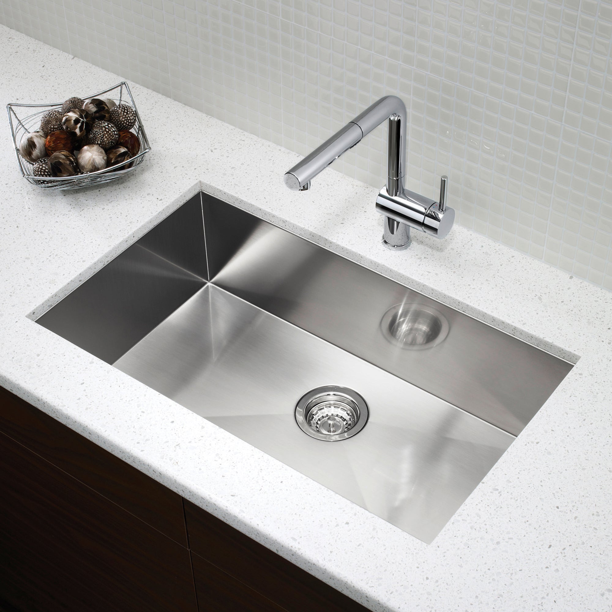 BLANCO 32" Quatrus Zero Radius Super Single Bowl Kitchen Sink-DirectSinks