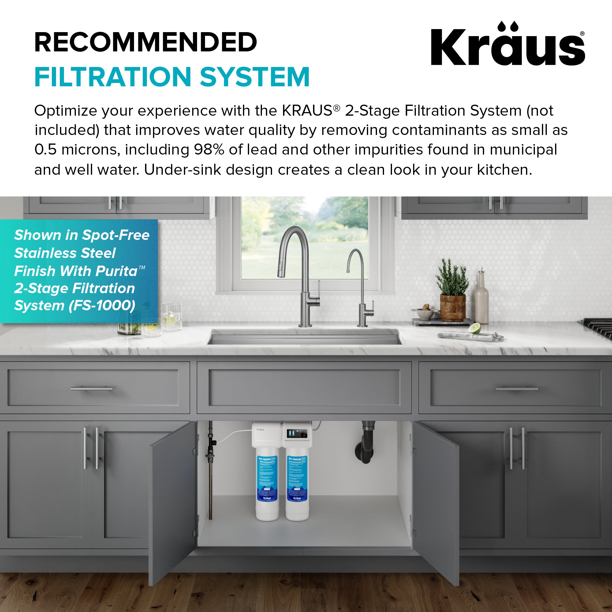 KRAUS Oletto Drinking Water Filter Faucet in Matte Black