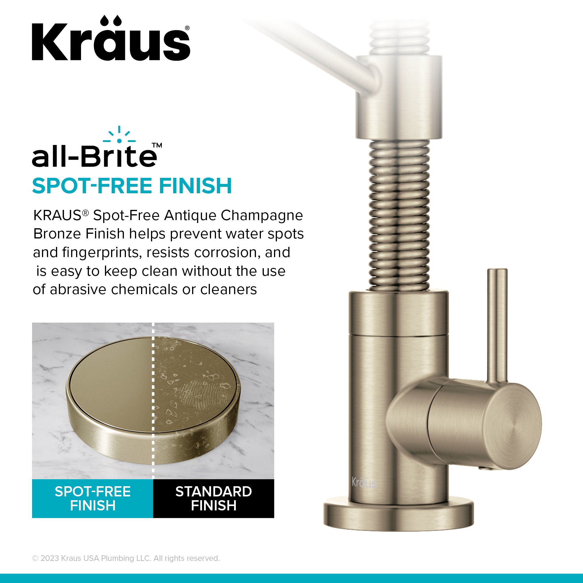 KRAUS Bolden Drinking Water Filter Faucet in Spot-Free Antique Bronze