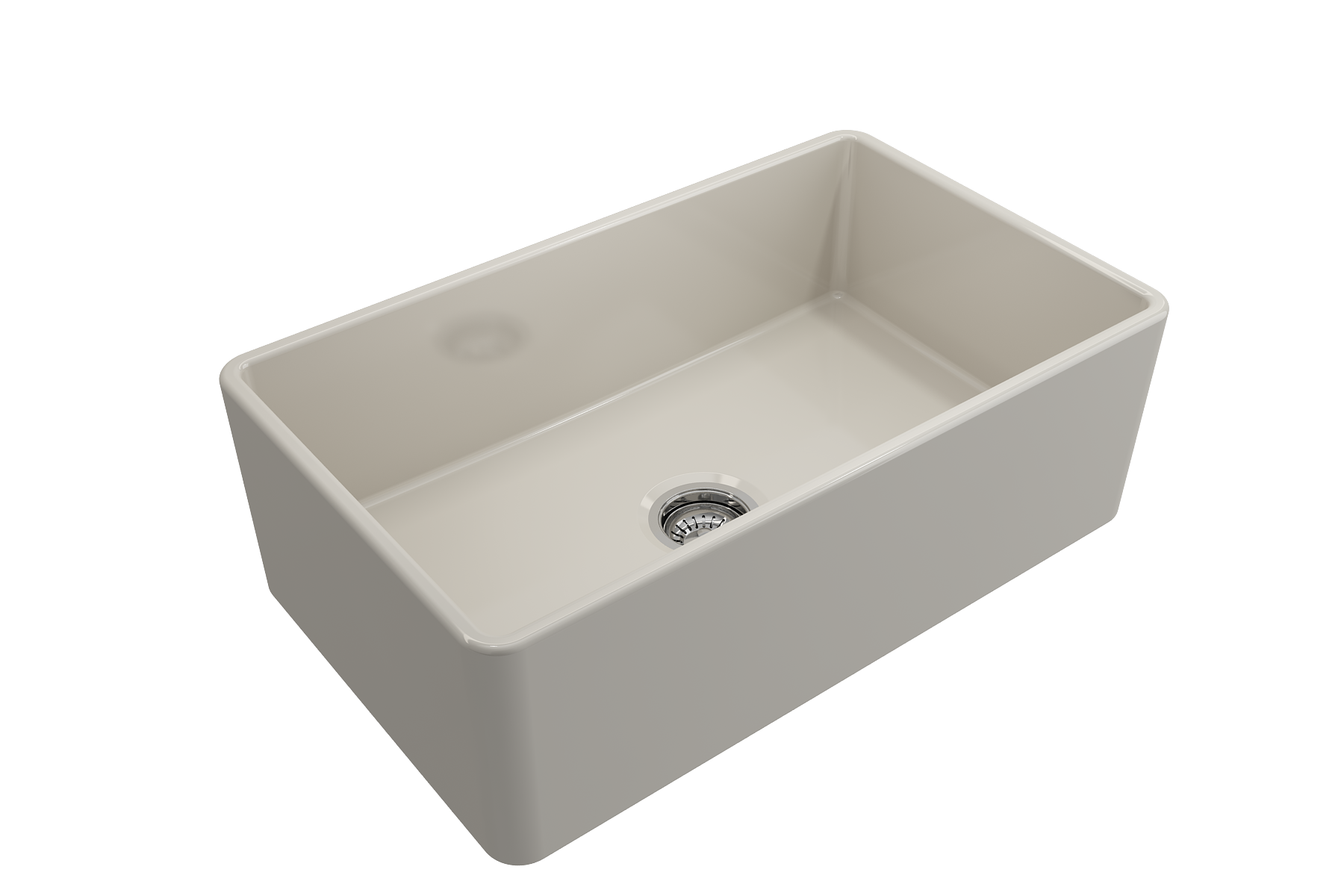 Bocchi Classico Farmhouse Apron Front Fireclay 30" Single Bowl Kitchen Sink with Protective Bottom Grid and Strainer, Available in 9 colors!