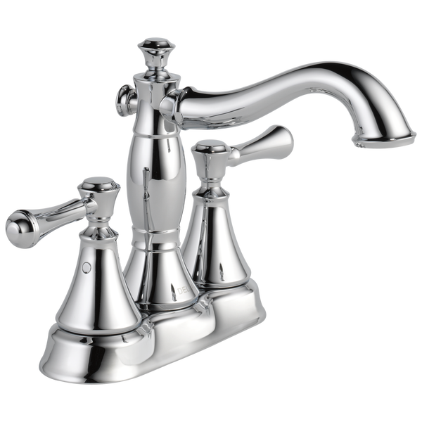 Delta Cassidy Two Handle Centerset Bathroom Faucet with Metal Pop-Up
