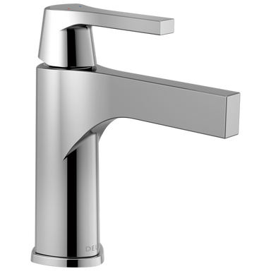 Delta Zura Single Handle Bathroom Faucet with Drain in Chrome