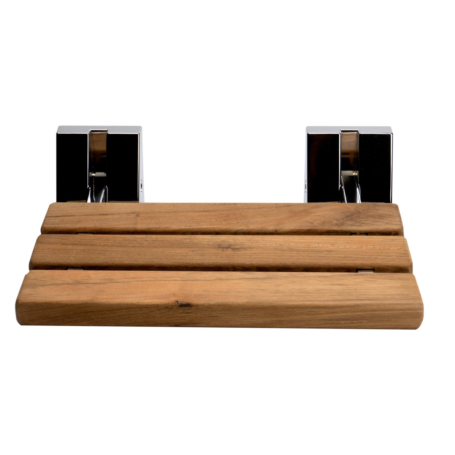 ALFI Brand 16" Folding Teak Wood Rectangle Shower Seat Bench