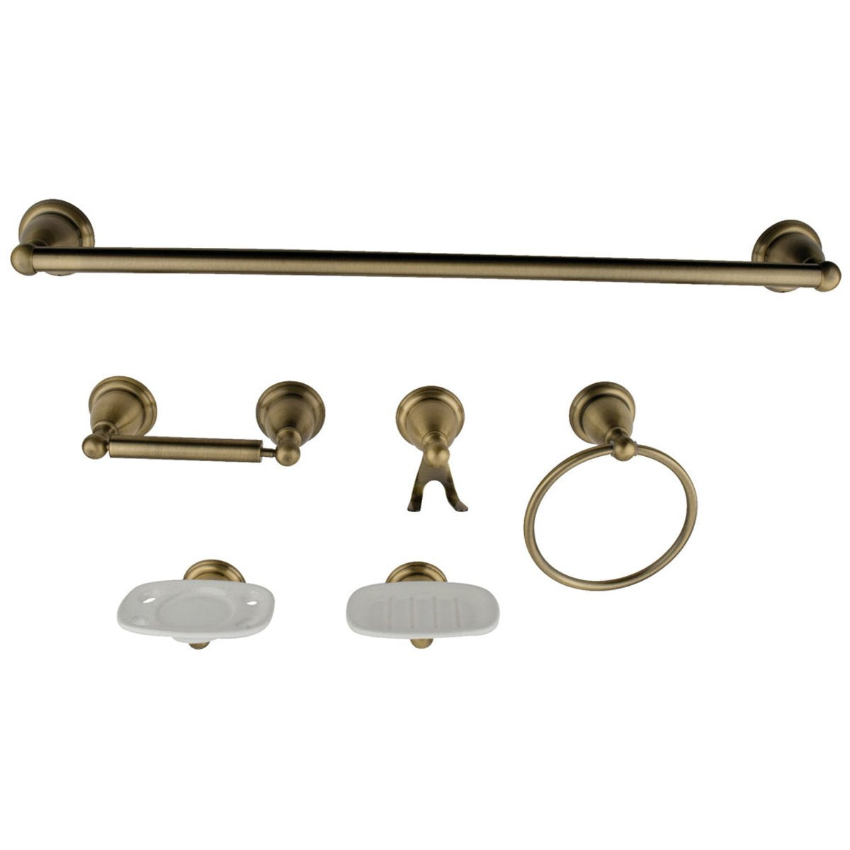 Kingston Brass Heritage 6 Piece Bathroom Accessory Set-Bathroom Accessories-Free Shipping-Directsinks.
