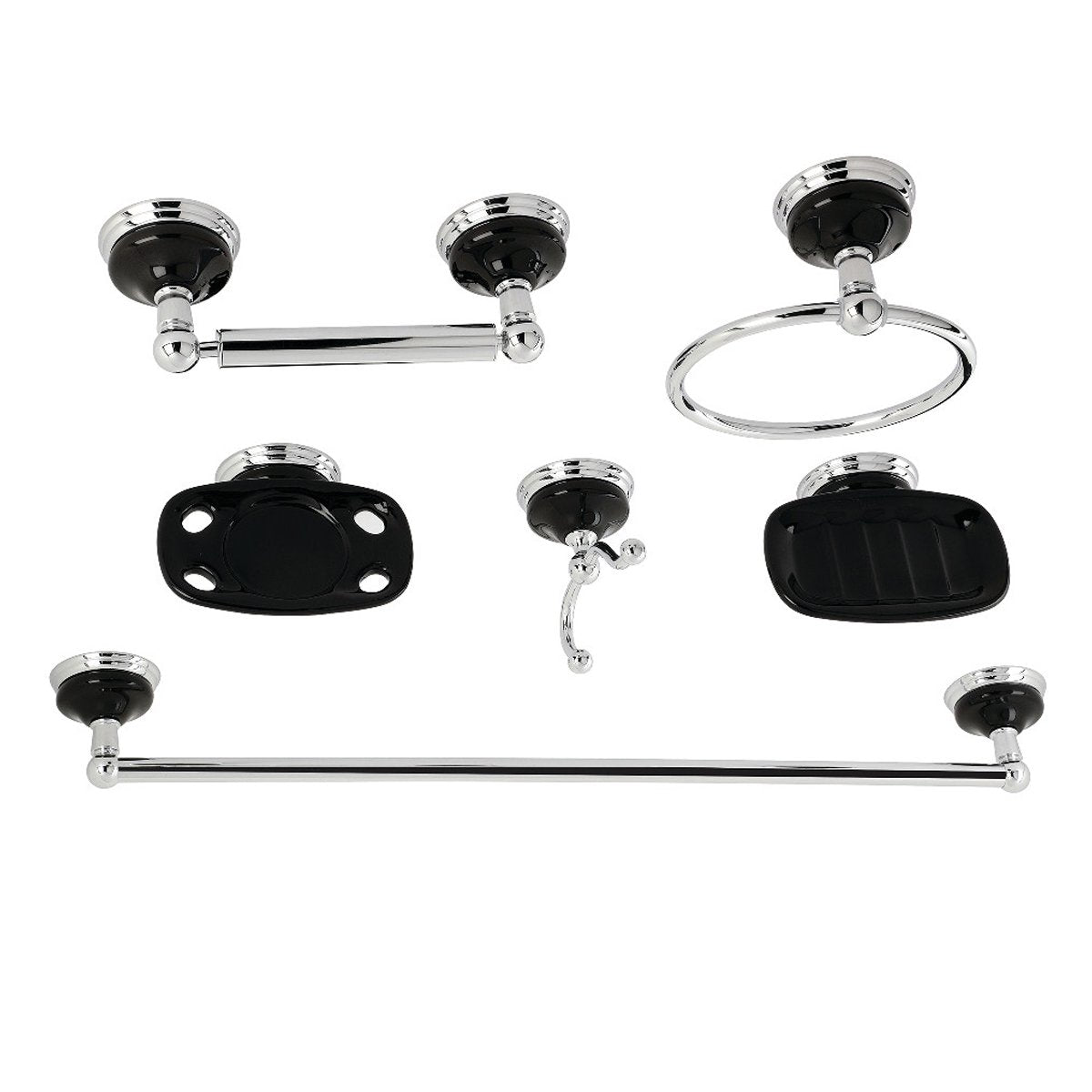 Kingston Brass Water Onyx 6-Piece Bathroom Accessory Set