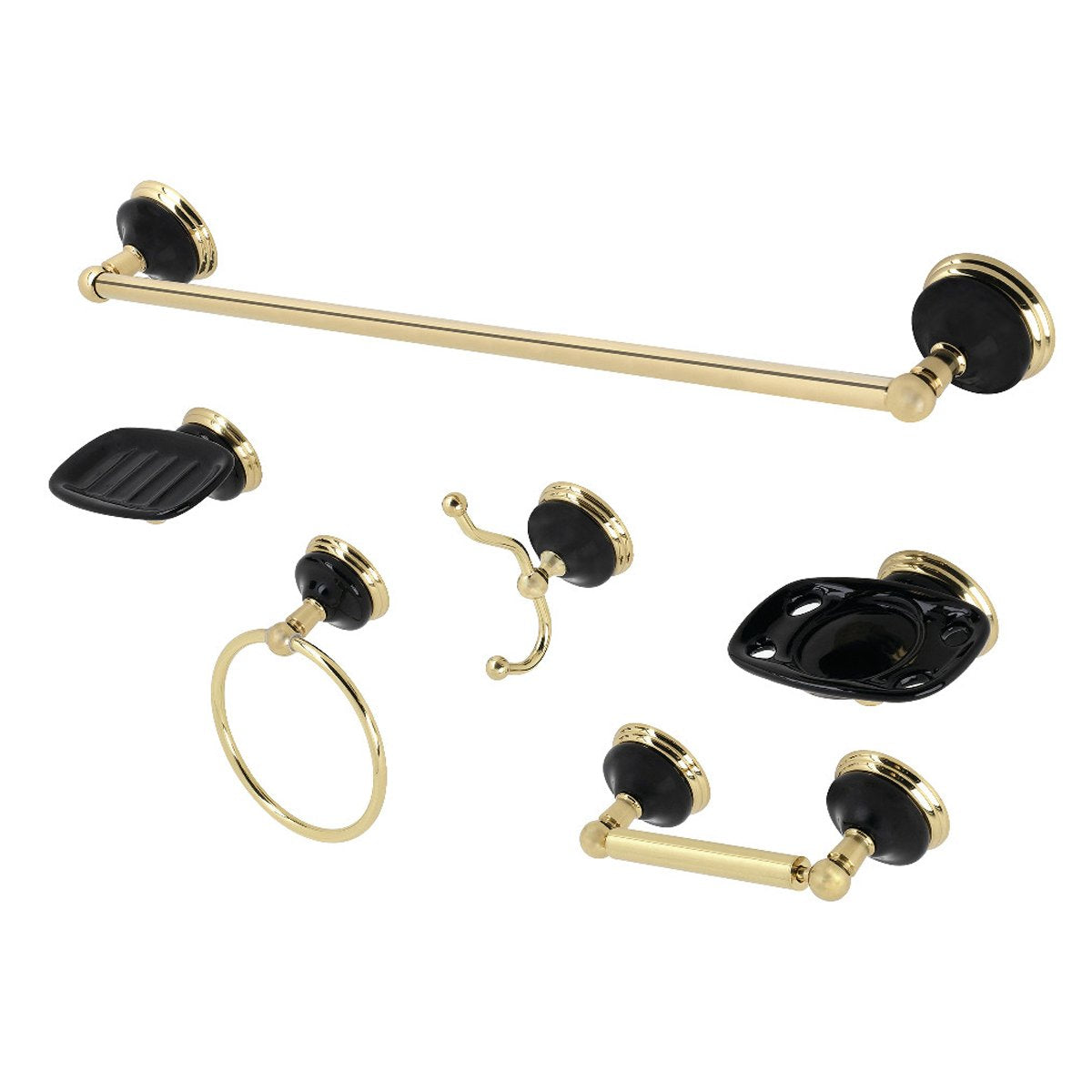 Kingston Brass Water Onyx 6-Piece Bathroom Accessory Set