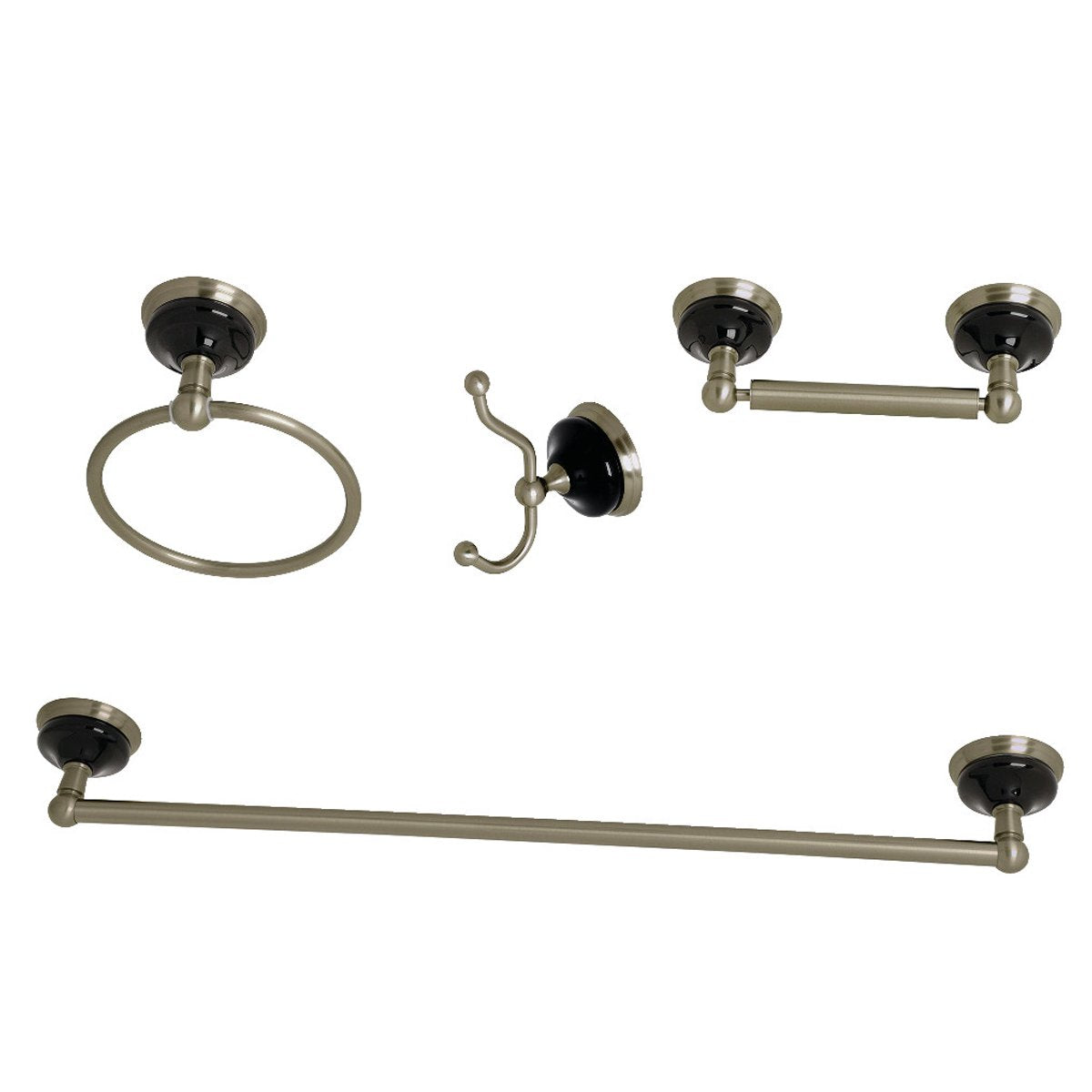 Kingston Brass BAK9111478X-P Water Onyx 4-Piece Bathroom Accessory Set