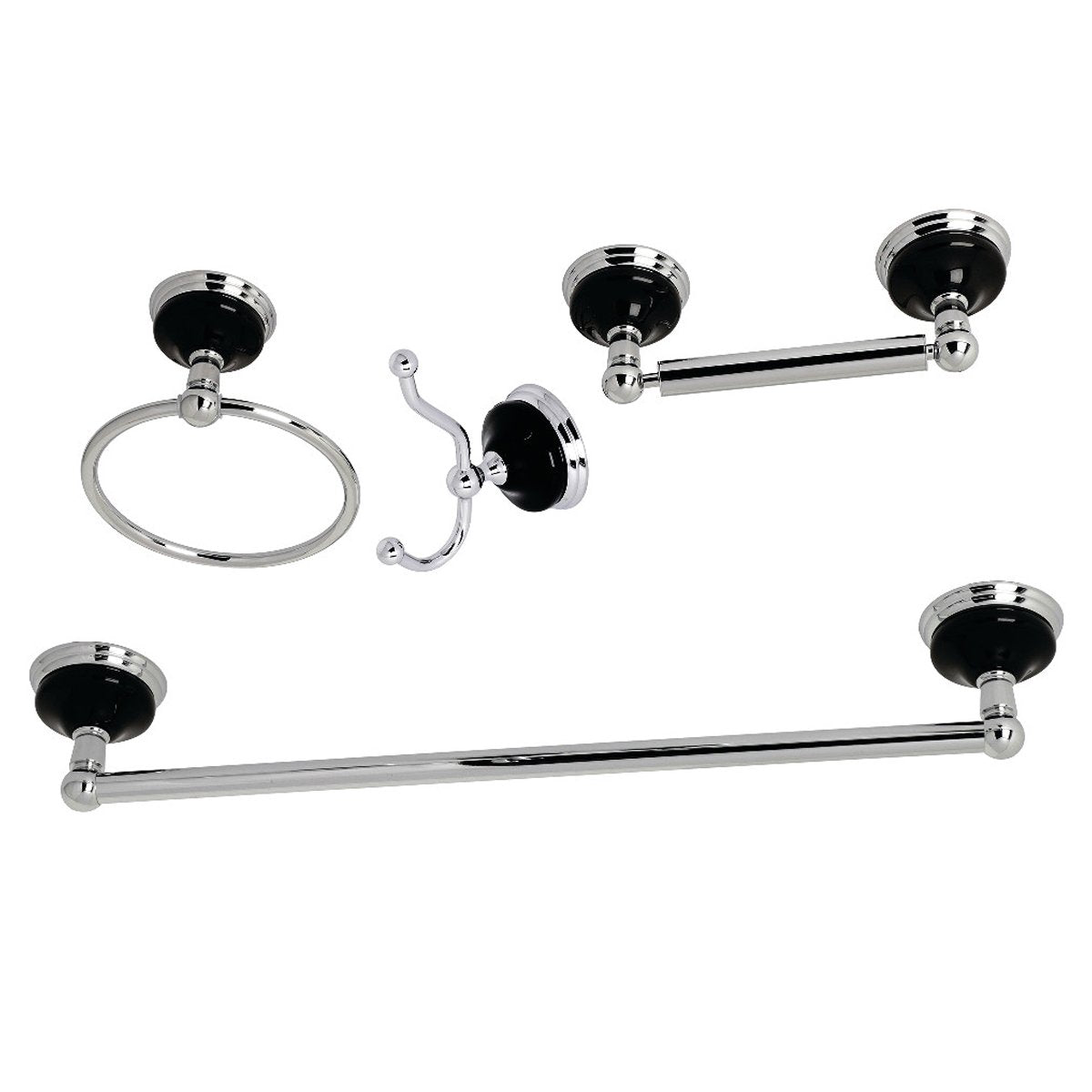 Kingston Brass BAK9111478X-P Water Onyx 4-Piece Bathroom Accessory Set