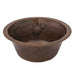 Premier Copper Products 16" Round Copper Bar Sink with Grapes and 2" Drain Size-DirectSinks