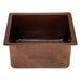 Premier Copper Products 16" Gourmet Rectangular Hammered Copper Bar/Prep Sink-DirectSinks