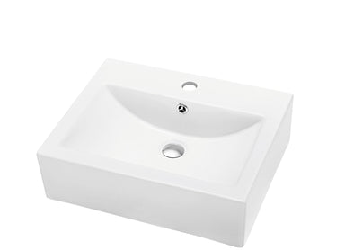 Dawn Vessel Above-Counter Rectangle Ceramic Basin with Single Hole for Faucet-Bathroom Sinks Fast Shipping at DirectSinks.