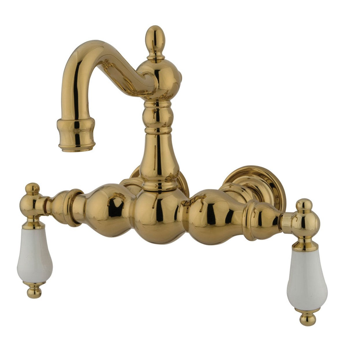 Kingston Brass Vintage 3-3/8" Spread Wall Mount Clawfoot Tub Filler-Tub Faucets-Free Shipping-Directsinks.