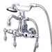 Kingston Brass Vintage 3-3/8" Wall Mount Clawfoot Tub Filler with Hand Shower-Tub Faucets-Free Shipping-Directsinks.
