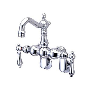 Kingston Brass Vintage 3-3/8" - 9" Adjustable Center Wall Mount Clawfoot Tub Filler-Tub Faucets-Free Shipping-Directsinks.