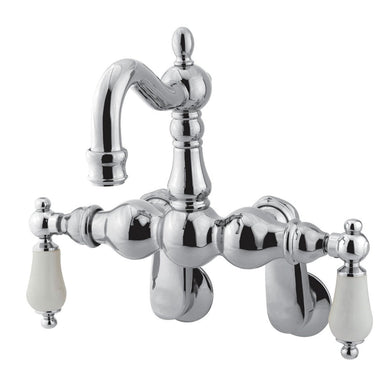 Kingston Brass Vintage 3-3/8" - 9" Spread Adjustable Center Wall Mount Clawfoot Tub Filler-Tub Faucets-Free Shipping-Directsinks.