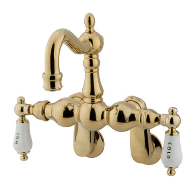 Kingston Brass Vintage 3-3/8" - 9" Adjustable Center Classic Wall Mount Clawfoot Tub Filler-Tub Faucets-Free Shipping-Directsinks.