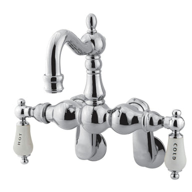 Kingston Brass CC1086T1 Vintage 3-3/8" - 9" Adjustable Center Wall Mount Clawfoot Tub Filler-Tub Faucets-Free Shipping-Directsinks.