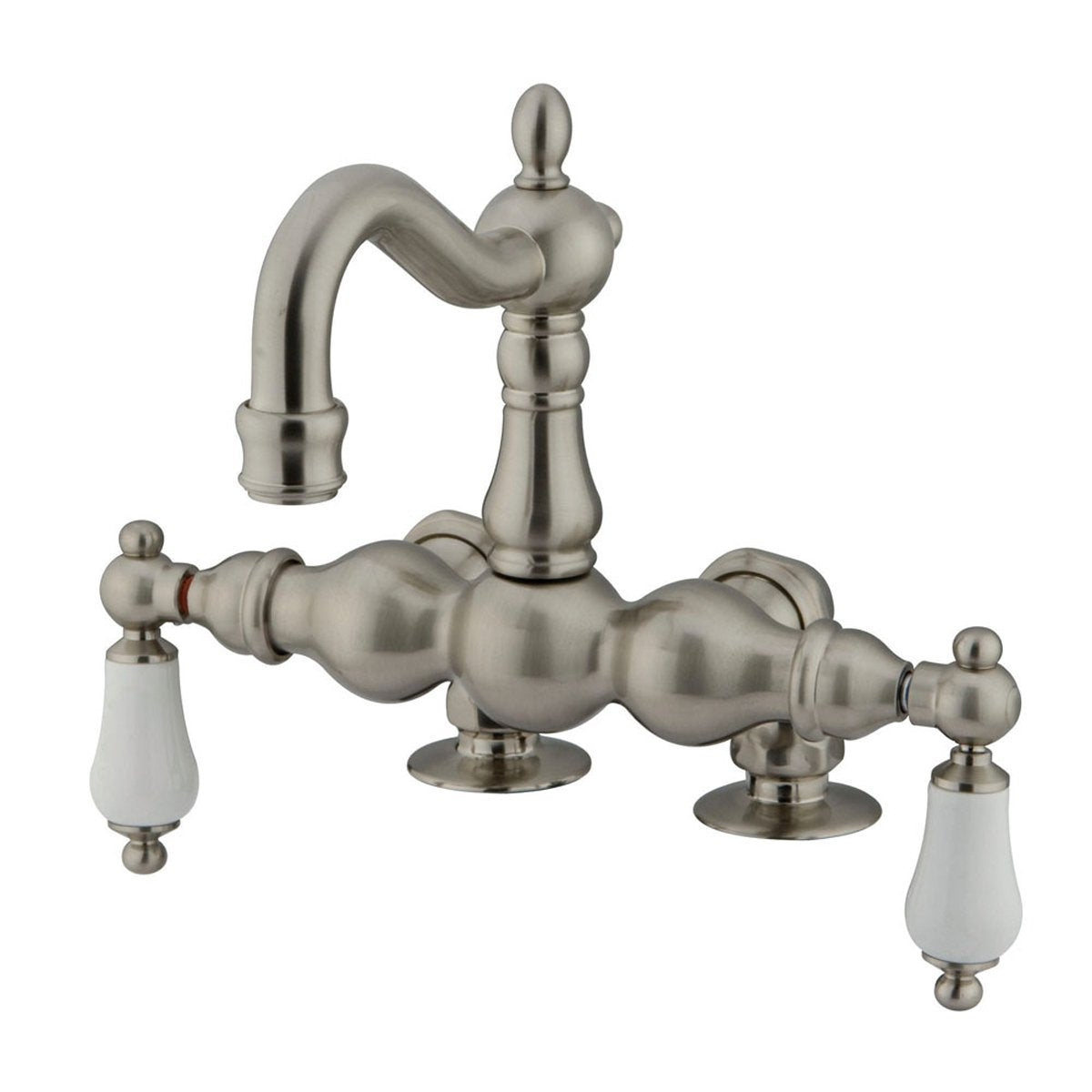 Kingston Brass Vintage 3-3/8" Spread Deck Mount Clawfoot Tub Filler-Tub Faucets-Free Shipping-Directsinks.