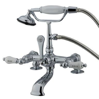 Kingston Brass CC208T1 Vintage 7" Deck Mount Clawfoot Tub Filler with Hand Shower-Tub Faucets-Free Shipping-Directsinks.