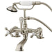 Kingston Brass Vintage 7" Spread Brass Deck Mount Clawfoot Tub Filler with Hand Shower-Tub Faucets-Free Shipping-Directsinks.