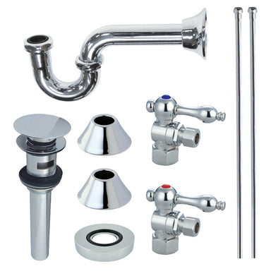 Kingston Brass Trimscape Traditional Plumbing Sink Trim Kit with Overflow Hole with P Trap for Vessel Sink-Bathroom Accessories-Free Shipping-Directsinks.