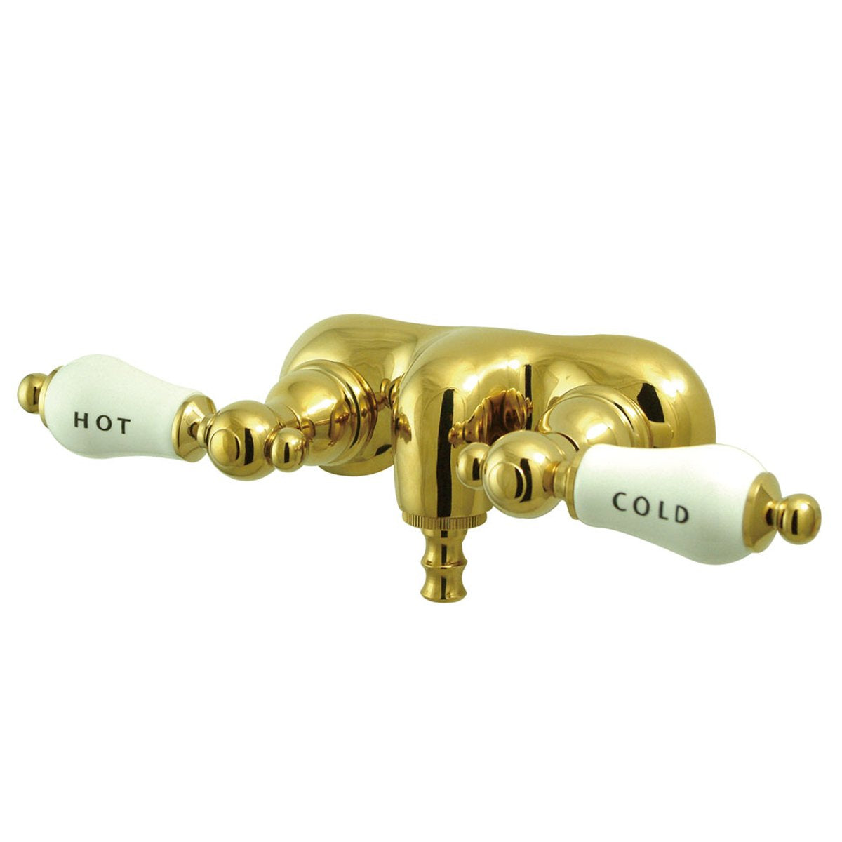 Kingston Brass Vintage Wall Mount Clawfoot Tub Filler with 3-3/8" Centers-Tub Faucets-Free Shipping-Directsinks.