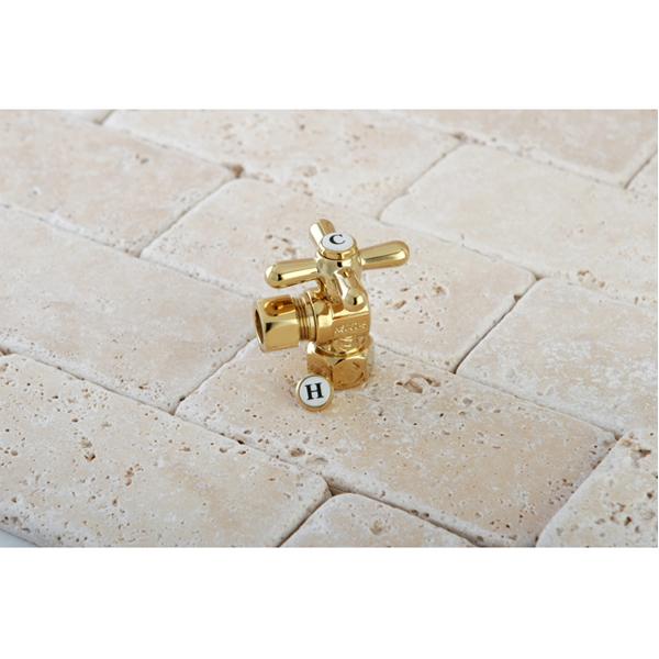 Kingston Brass Vintage Angle Stop with 1/2" IPS x 1/2" OD Compression-Bathroom Accessories-Free Shipping-Directsinks.