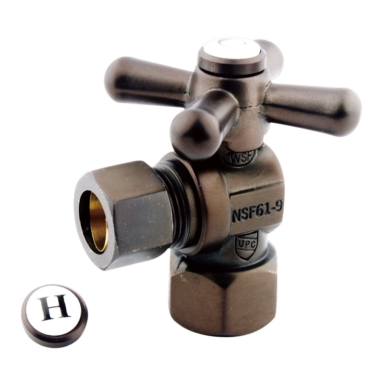 Kingston Brass Vintage Angle Stop with 1/2" IPS x 1/2" OD Compression-Bathroom Accessories-Free Shipping-Directsinks.