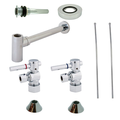Kingston Brass Trimscape Contemporary Plumbing Sink Trim Kit with Bottle Trap for Vessel Sink without Overflow Hole-Bathroom Accessories-Free Shipping-Directsinks.