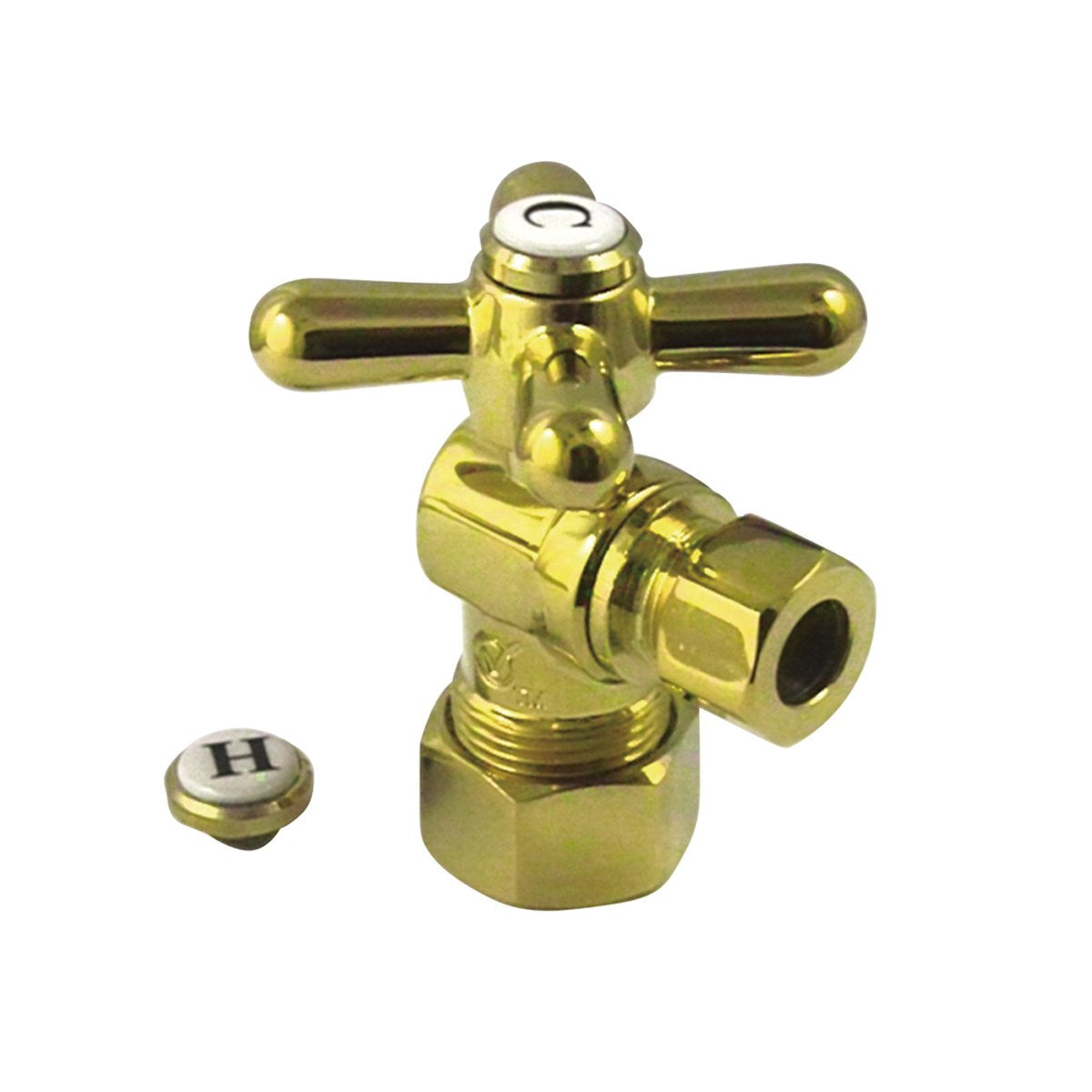 Kingston Brass Vintage Classic Angle Stop with 5/8" OD Compression x 3/8" OD Compression-Bathroom Accessories-Free Shipping-Directsinks.
