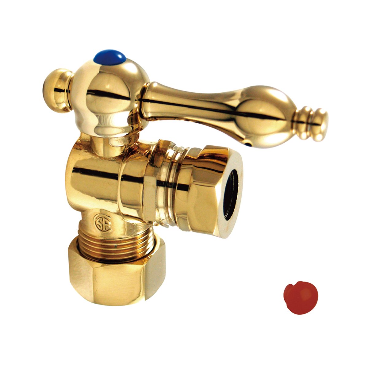 Kingston Brass Vintage Classic Angle Stop with 5/8" OD Compression x 1/2" or 7/16" Slip Joint-Bathroom Accessories-Free Shipping-Directsinks.