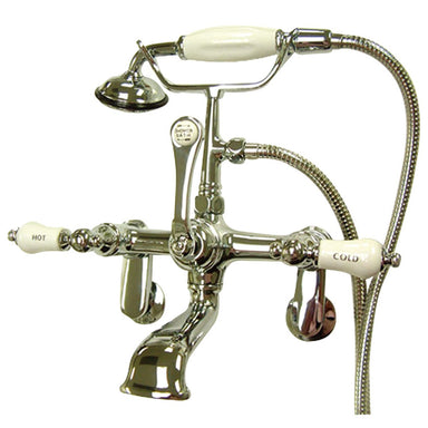 Kingston Brass Vintage Wall Mount Clawfoot Tub Filler Faucet with Hand Shower-Tub Faucets-Free Shipping-Directsinks.