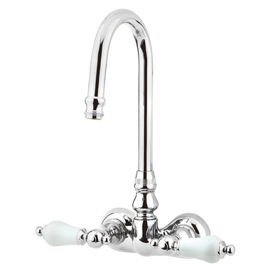Kingston Brass Vintage 3-3/8" Spread Classic Wall Mount Clawfoot Tub Filler-Tub Faucets-Free Shipping-Directsinks.