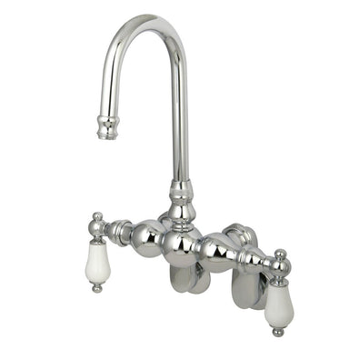 Kingston Brass Vintage Wall Mount Clawfoot Tub Filler Faucet with 3-3/8" Spread-Tub Faucets-Free Shipping-Directsinks.