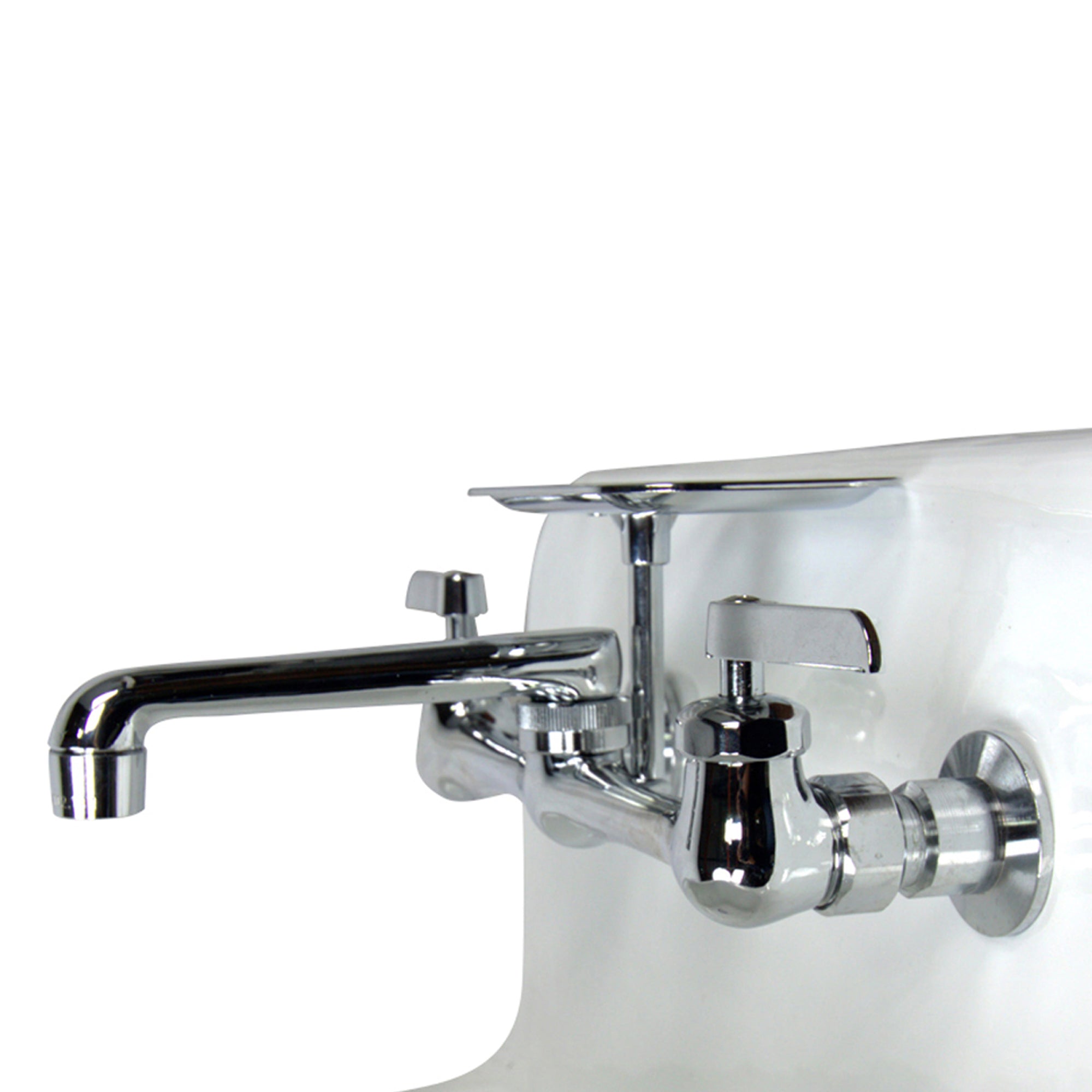 Nantucket Sinks Wall Mount Utility Faucet with Soap Dish