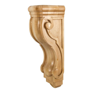 Hardware Resources 6-3/4" x 7-5/8" x 22" Alder Rounded Scrolled Corbel-DirectSinks