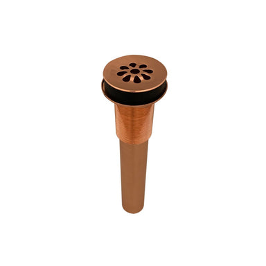 Premier Copper Products 1.5" Non-Overflow Grid Bathroom Sink Drain in Polished Copper-DirectSinks