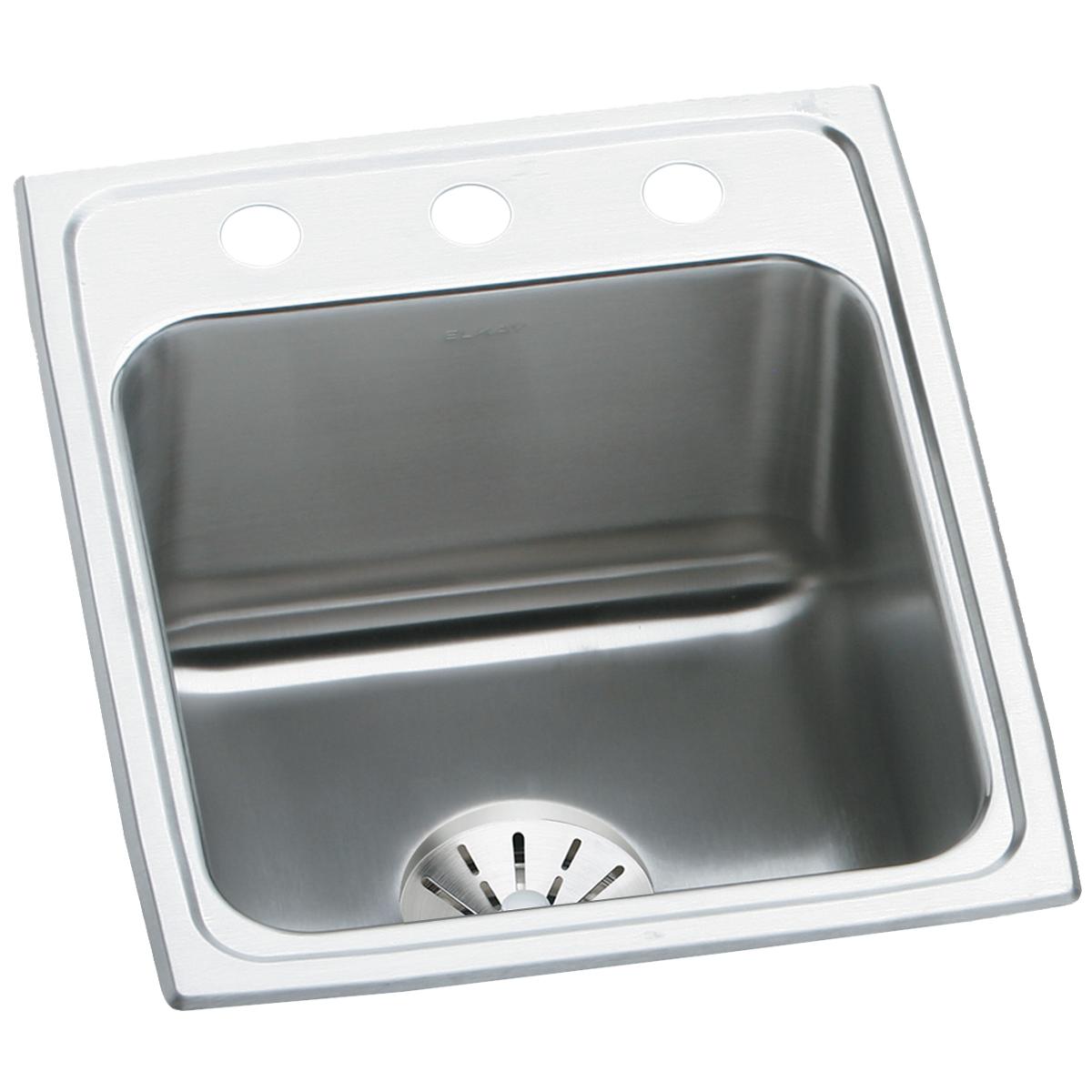 Elkay Lustertone Classic 17" x 22" x 10-1/8" Single Bowl Stainless Steel Drop-in Sink with Perfect Drain