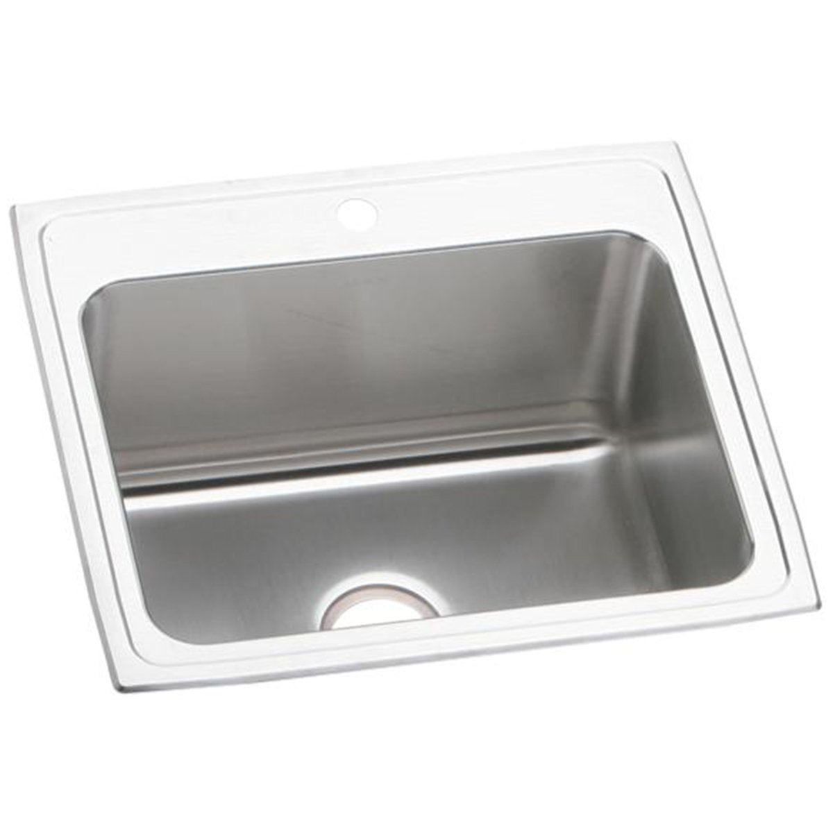Elkay Lustertone Classic 25" x 21-1/4" x 10-1/8" Stainless Steel Single Bowl Drop-in Sink