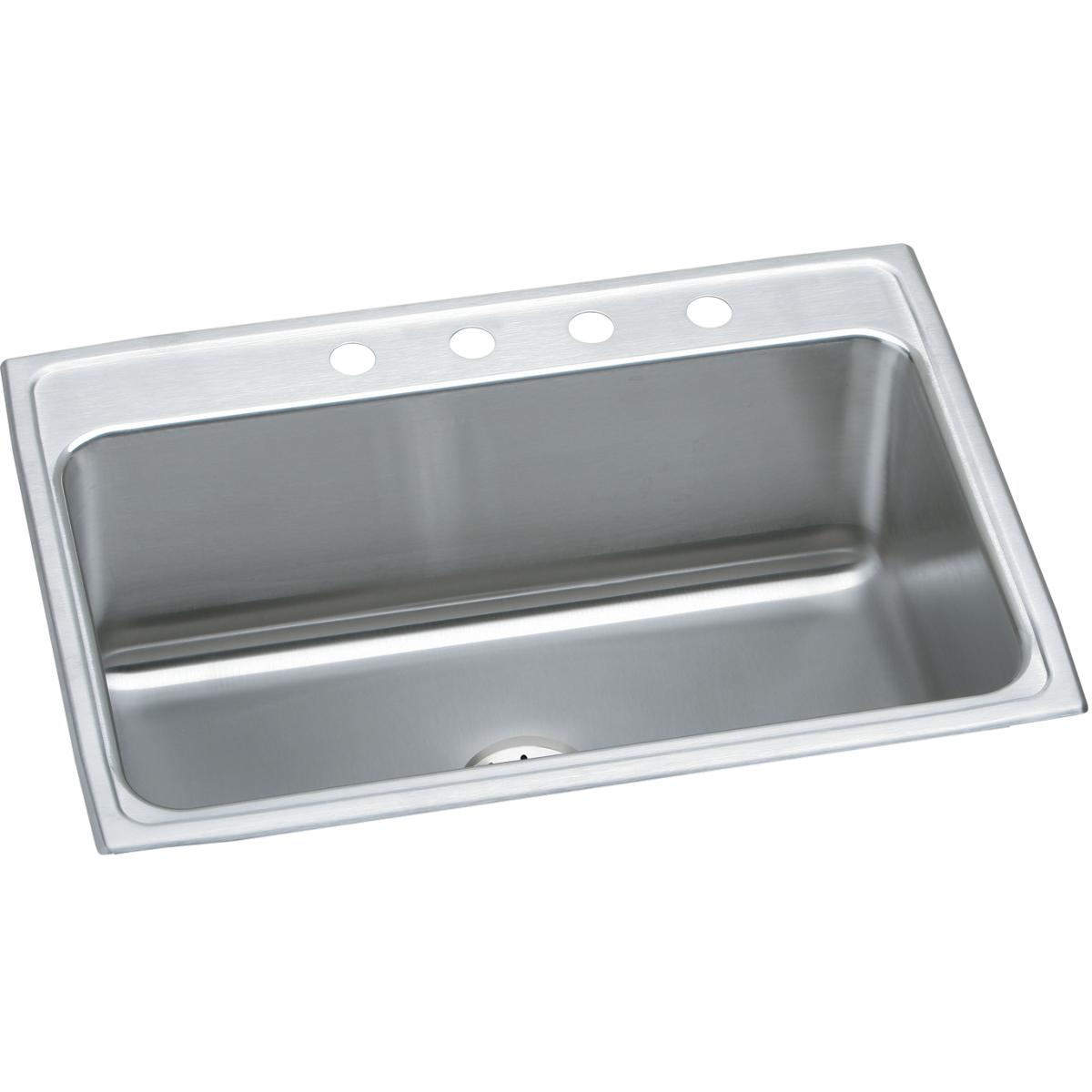 Elkay Lustertone Classic 31" x 22" x 10-1/8" Single Bowl Drop-in Stainless Steel Sink with Perfect Drain