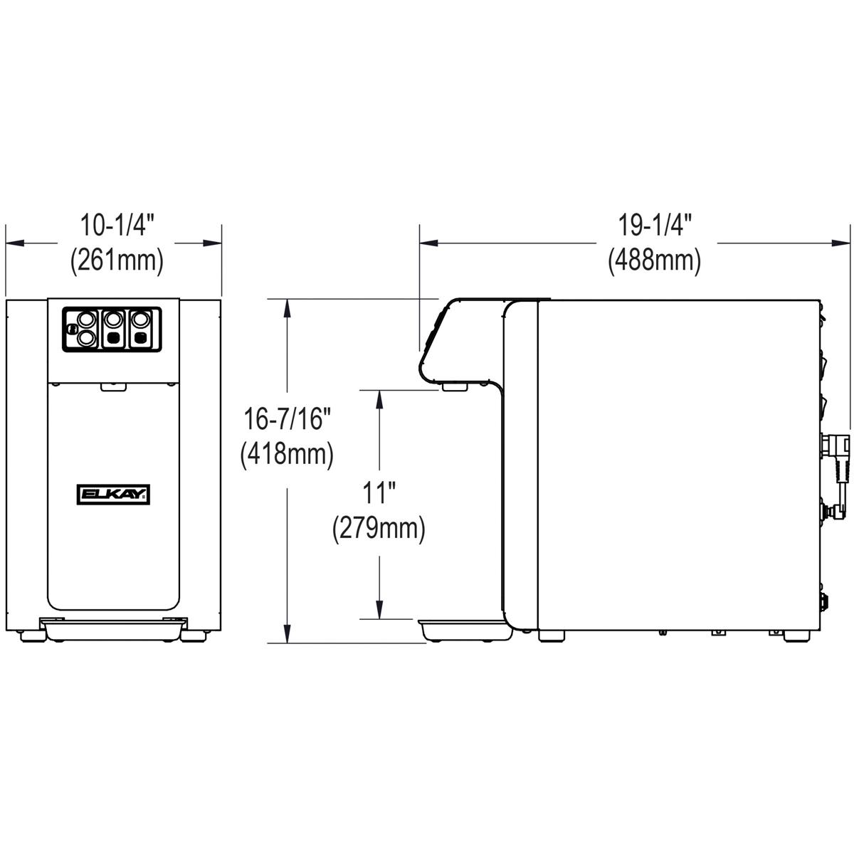 Elkay 1.5 GPH Hot Filtered Stainless Steel Water Dispenser