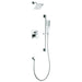 Dawn Acadia Square Series Shower Combo Set Wall Mounted Rainhead with Slide Bar Handheld Shower-Shower Faucets Fast Shipping at DirectSinks.