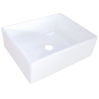 Kingston Brass Elements White China Vessel Bathroom Sink without Overflow Hole-Bathroom Sinks-Free Shipping-Directsinks.