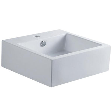 Kingston Brass Sierra White China Vessel Bathroom Sink with Overflow Hole and Faucet Hole-Bathroom Sinks-Free Shipping-Directsinks.
