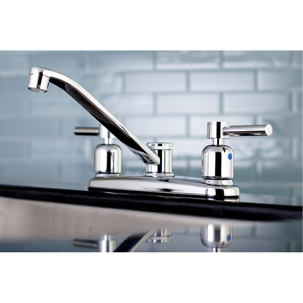 Kingston Brass FB111DL Centerset Kitchen Faucet in Polished Chrome
